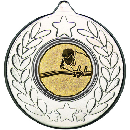 Pool Stars and Wreath Medal | Silver | 50mm
