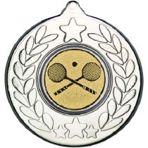 Squash Stars and Wreath Medal | Silver | 50mm