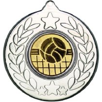Volleyball Stars and Wreath Medal | Silver | 50mm
