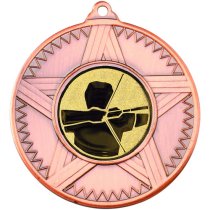 Archery Striped Star Medal | Bronze | 50mm
