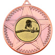 Pool Striped Star Medal | Bronze | 50mm