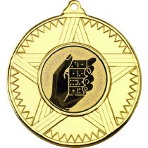 Dominos Striped Star Medal | Gold | 50mm