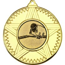 Pool Striped Star Medal | Gold | 50mm
