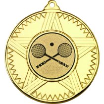 Squash Striped Star Medal | Gold | 50mm