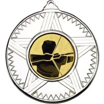 Archery Striped Star Medal | Silver | 50mm