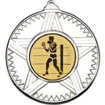 Boxing Striped Star Medal | Silver | 50mm