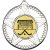 Hockey Striped Star Medal | Silver | 50mm - M26S.HOCKEY