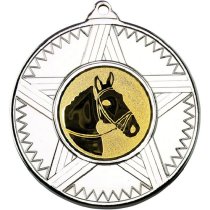 Horse Striped Star Medal | Silver | 50mm