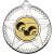 Lawn Bowls Striped Star Medal | Silver | 50mm - M26S.LAWNBOWL