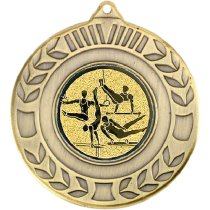 Gymnastics Wreath Medal | Antique Gold | 50mm