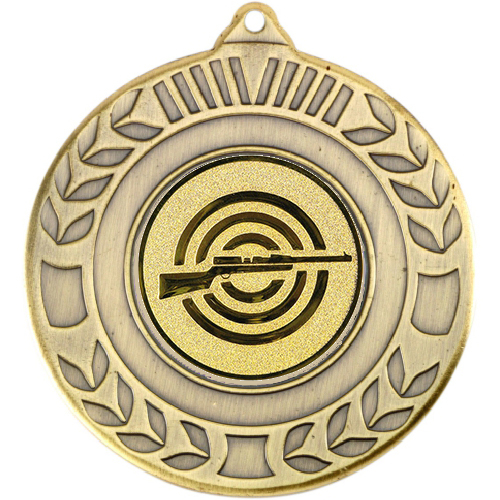 Shooting Wreath Medal | Antique Gold | 50mm