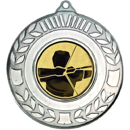 Archery Wreath Medal | Antique Silver | 50mm