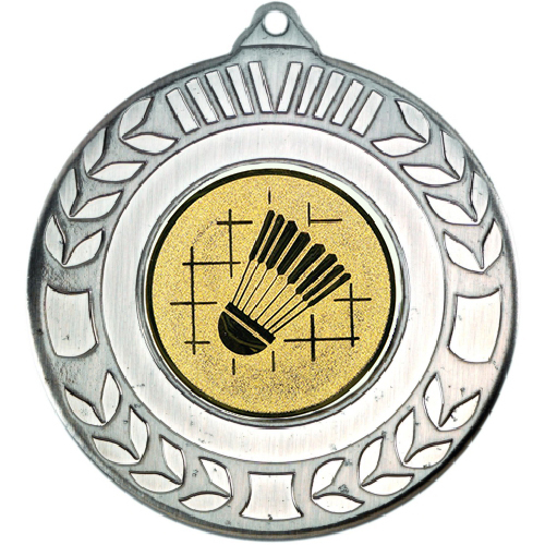 Badminton Wreath Medal | Antique Silver | 50mm
