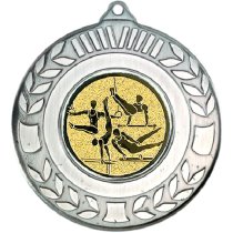 Gymnastics Wreath Medal | Antique Silver | 50mm