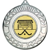 Hockey Wreath Medal | Antique Silver | 50mm