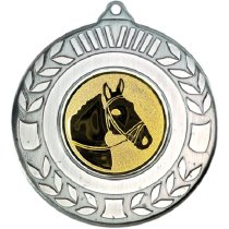 Horse Wreath Medal | Antique Silver | 50mm