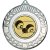 Lawn Bowls Wreath Medal | Antique Silver | 50mm - M35AS.LAWNBOWL