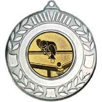 Snooker Wreath Medal | Antique Silver | 50mm
