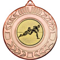 Rugby Wreath Medal | Bronze | 50mm