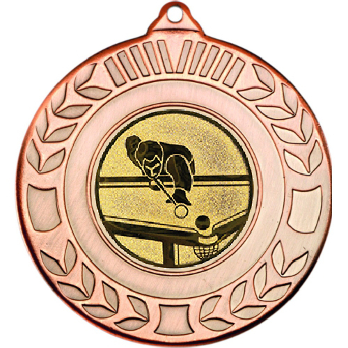Snooker Wreath Medal | Bronze | 50mm