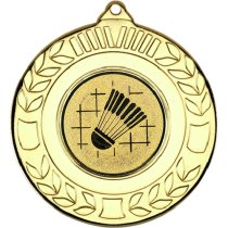 Badminton Wreath Medal | Gold | 50mm