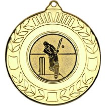 Cricket Wreath Medal | Gold | 50mm