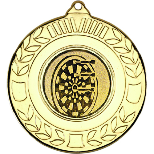 Darts Wreath Medal | Gold | 50mm