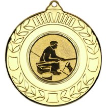 Fishing Wreath Medal | Gold | 50mm
