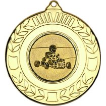 Go Kart Wreath Medal | Gold | 50mm