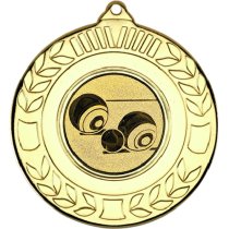 Lawn Bowls Wreath Medal | Gold | 50mm