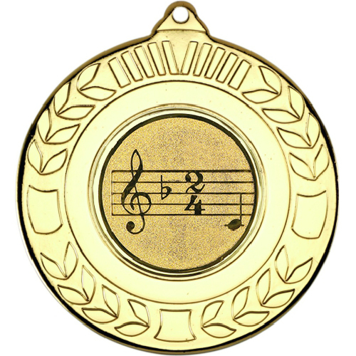 Music Wreath Medal | Gold | 50mm