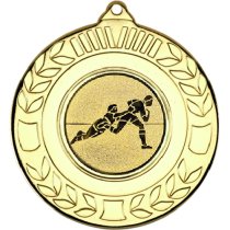 Rugby Wreath Medal | Gold | 50mm