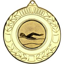 Swimming Wreath Medal | Gold | 50mm