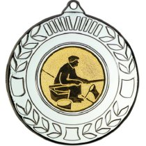Fishing Wreath Medal | Silver | 50mm