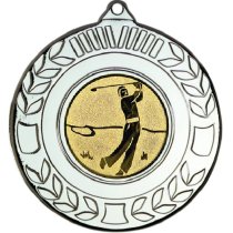 Golf Wreath Medal | Silver | 50mm