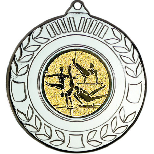 Gymnastics Wreath Medal | Silver | 50mm