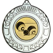 Lawn Bowls Wreath Medal | Silver | 50mm