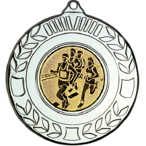 Running Wreath Medal | Silver | 50mm