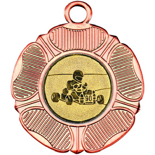 Go Kart Tudor Rose Medal | Bronze | 50mm