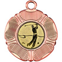 Golf Tudor Rose Medal | Bronze | 50mm