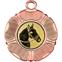 Horse Tudor Rose Medal | Bronze | 50mm