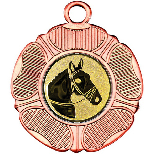 Horse Tudor Rose Medal | Bronze | 50mm