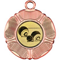 Lawn Bowls Tudor Rose Medal | Bronze | 50mm