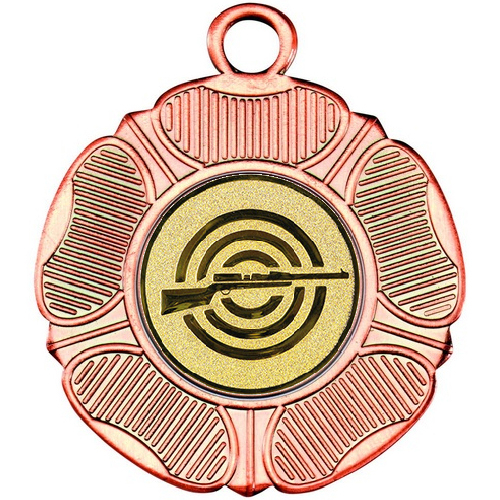 Shooting Tudor Rose Medal | Bronze | 50mm