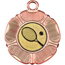 Tennis Tudor Rose Medal | Bronze | 50mm