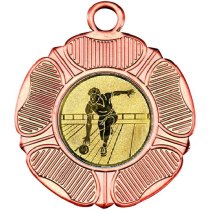 Ten Pin Tudor Rose Medal | Bronze | 50mm