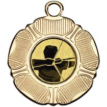 Archery Tudor Rose Medal | Gold | 50mm