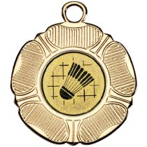 Badminton Tudor Rose Medal | Gold | 50mm