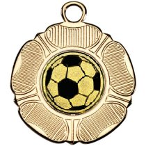 Football Tudor Rose Medal | Gold | 50mm