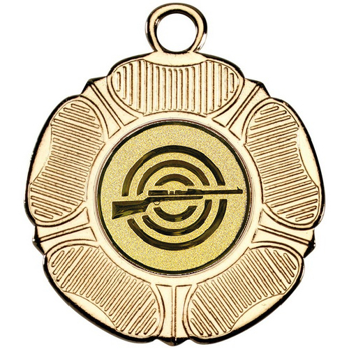 Shooting Tudor Rose Medal | Gold | 50mm